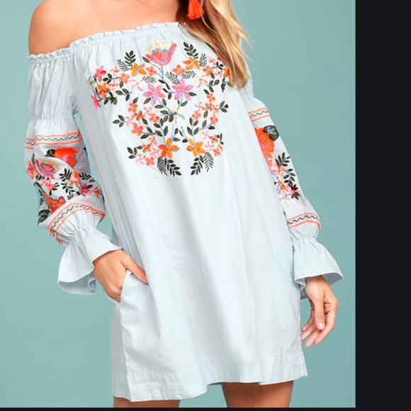 Free People Dresses & Skirts - Free People Floral Embroidered Fleur Du Jour Dress